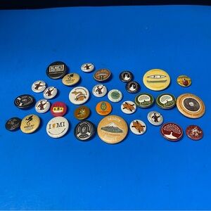 Lot of 30+ Michigan Brewery Beer Brand Pins Pinback Buttons Right Brain, Bells